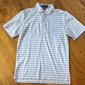 Johnnie-O Men's Blue Striped Golf Polo Shirt